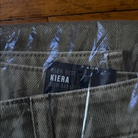 NEW KUT FROM THE KLOTH kiera high rise barrel jean in olive - Picture 2 of 7